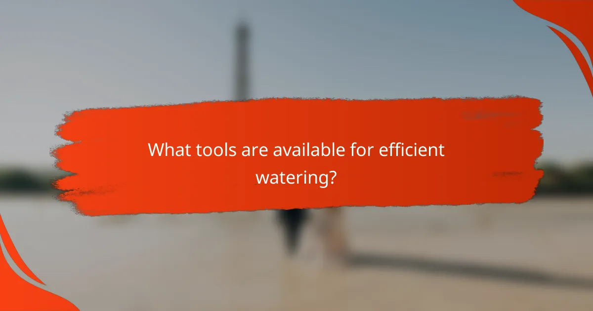 What tools are available for efficient watering?